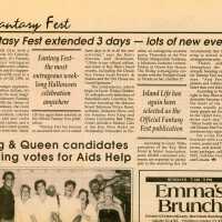 Multiple articles in the Island Life newspaper about Fantasy Fest.