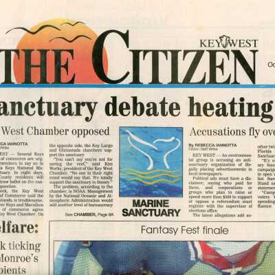 An article in the Key West Citizen that reads Kid's Day packed; Parade results in.