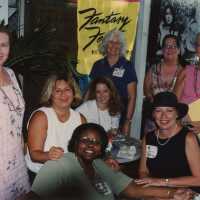 A group of unknown woman at a FF party.