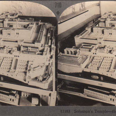 Stereoview of a model of Solomon's Temple