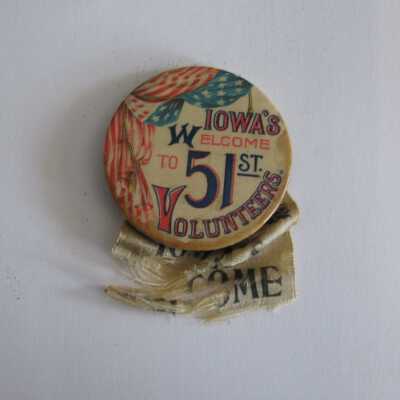 Iowa 51th Volunteers Pinback Button