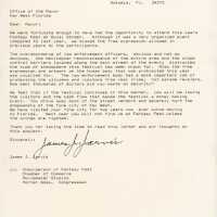          A letter to the Mayor of Key West from James J. Jarvis.
   