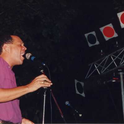 Unknown man singing at the Coronation Ball.