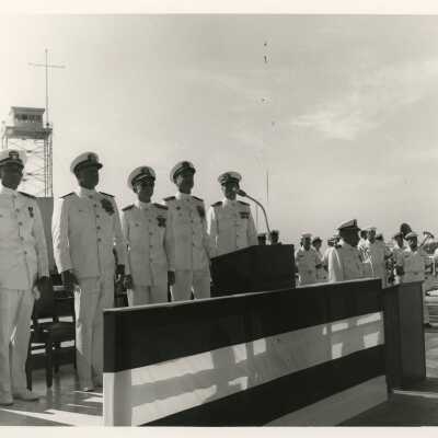 Men in uniform at a ceremony