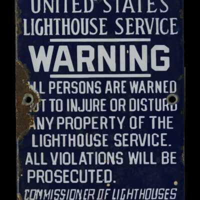 United States Lighthouse Service Sign: Copyright: @ Key West Art & Historical Society; Origformat: Print-Photographic