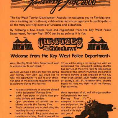 Fantasy Fest 200 rules and regulations from the KWPD.