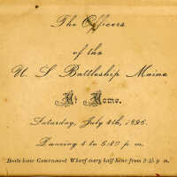 USS MAINE Invitation