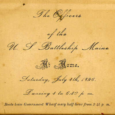 USS MAINE Invitation