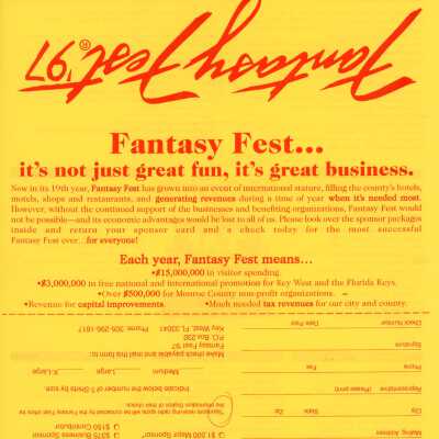 Fantasy Fest sponsorship spots.