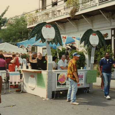 A vendor at the FF street fair.