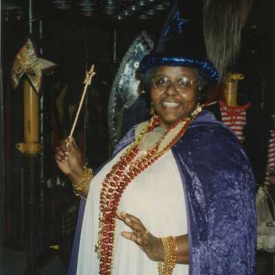 An unknown lady dressed up.