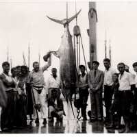 Ernest Hemingway with Blue Marlin