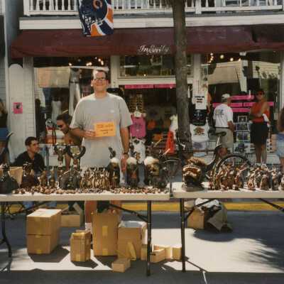 A vendor at the FF street fair.
