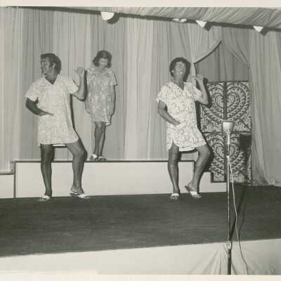 Unknown people on stage