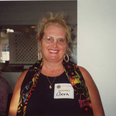 A lady by the name of Orva at a FF party.