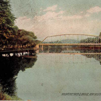 Housatonic River & Bridge, New Milford, Connecticut