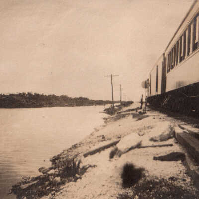 Side view of a train