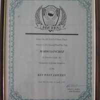 Key West JAYCEES Certificate