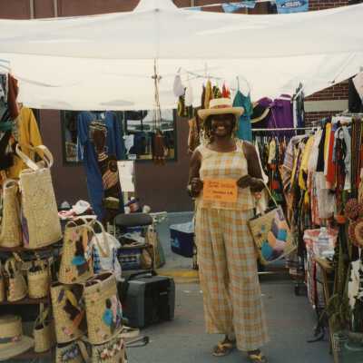 A vendor at the FF street fair.