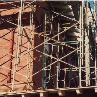 Work being done on the exterior.