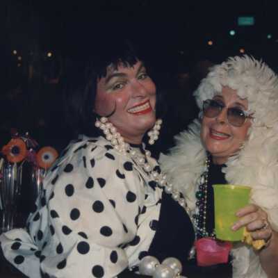 Unknown people dressed up.