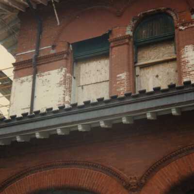 The exterior of the second floor.