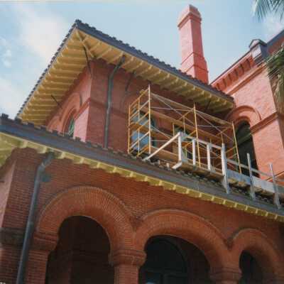 The first and second exterior floors.