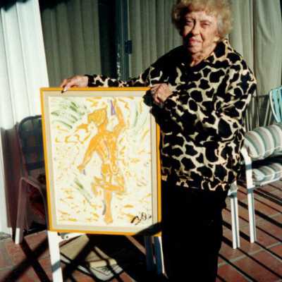 Wilhelmina Harvey and a Tennessee Williams painting: Copyright: © Key West Art & Historical Society; Origformat: Print-Photographic