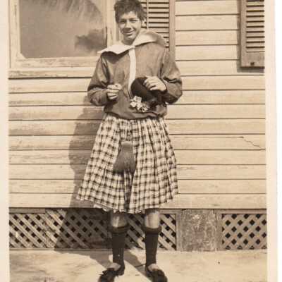 Unknown man in costume