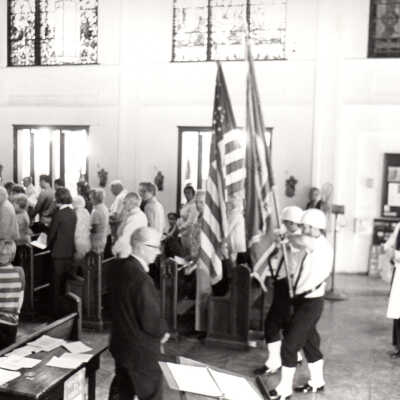 Honor guard in a church