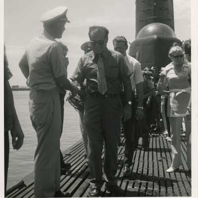 Unknown people on a ship