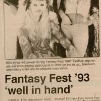 An article that reads Fantasy Fest 93 well in hand.