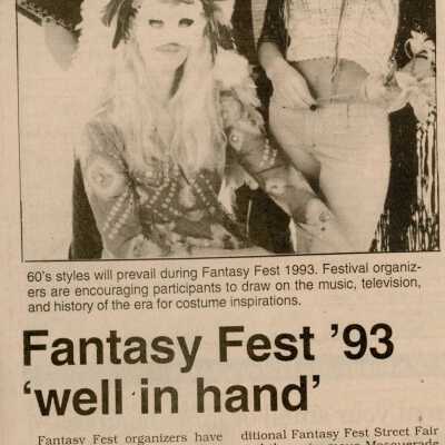 An article that reads Fantasy Fest 93 well in hand.