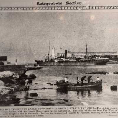 Laying the telephone cable between the US and Cuba: Copyright: © Key West Art & Historical Society; Origformat: Print-Photographic