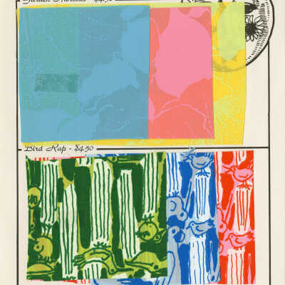 Key West Hand Print Fabrics Material Sample Page