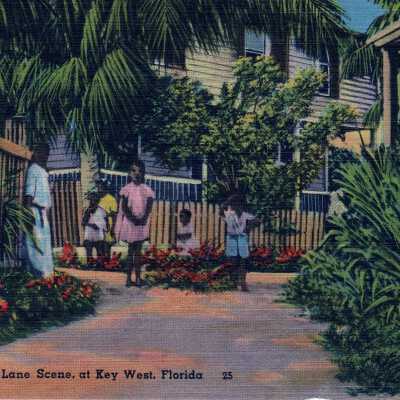 A Typical Lane Scene, at Key West, Florida