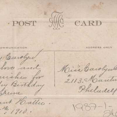 Birthday Greeting: © Key West Art & Historical Society