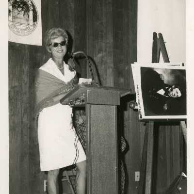 Unknown lady at the podium