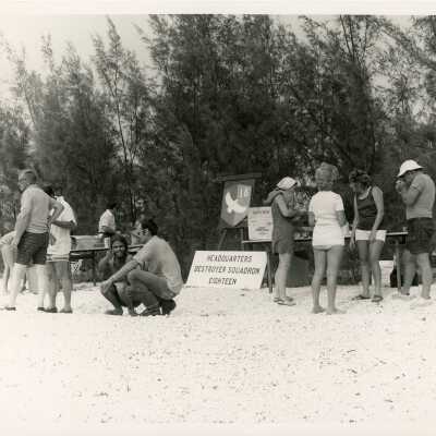 Unknown group of people at the beach