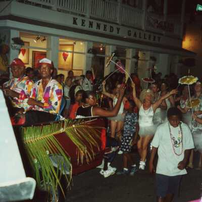 Unknown people in the parade.