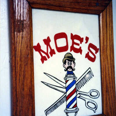 Moe's Barber Shop Sign