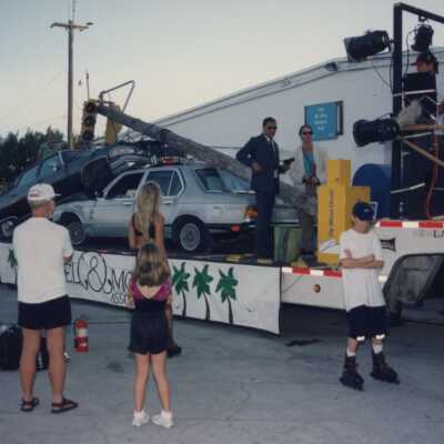 A float that will be in the parade.