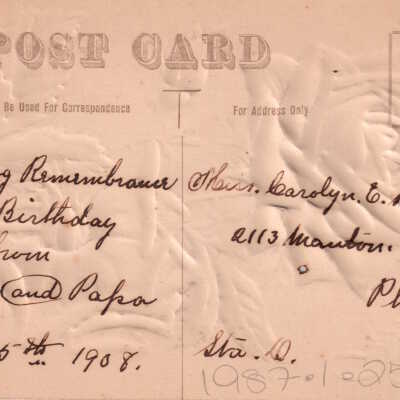 Birthday Greetings: © Key West Art & Historical Society