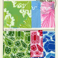 Key West Hand Print Fabrics Material Sample Page