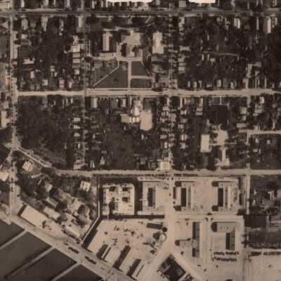 Aerial view, perhaps Whitehead, Thomas, and Emma Streets: Copyright: © Key West Art & Historical Society; Origformat: Print-Photographic