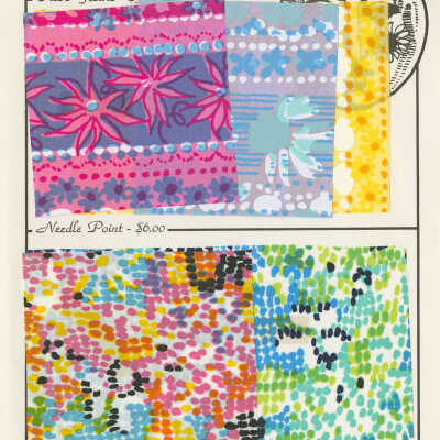 Key West Hand Print Fabrics Material Sample Page