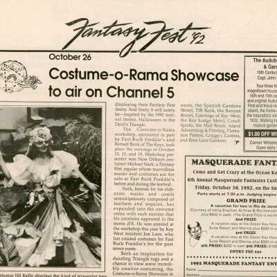 Multiple articles in the Island Life newspaper about Fantasy Fest.