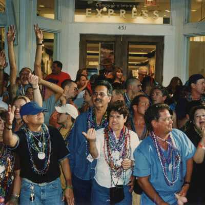 A group of unknown people.