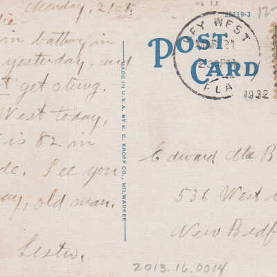 Interior of Martello Tower No. 2, Key West, Florida: © Key West Art & Historical Society