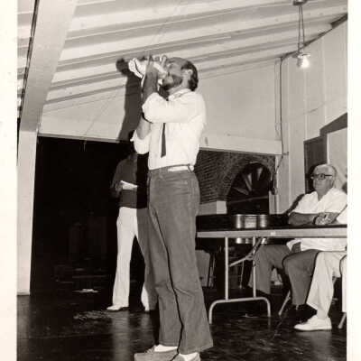 Man with conch shell